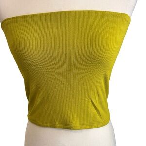 American Eagle Chartreuse green ribbed soft and sexy tube top. Medium